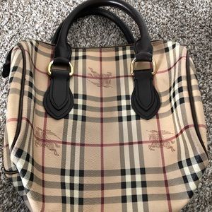 Burberry Haymarket Check Boston Bag